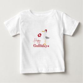 Camiseta Para Bebê Feliz Natal dos Gullidays