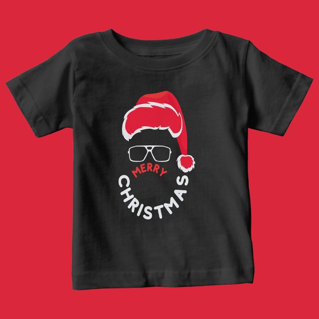 Camiseta Para Bebê Feliz Natal, Feliz e Brilho (Criador carregado)