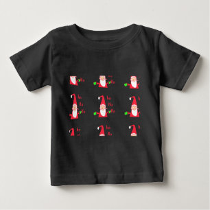 Camiseta Para Bebê Feliz Natal Feliz Papais noeis Engraçados de Natal