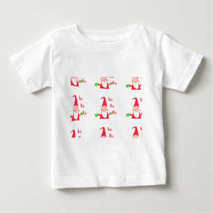 Camiseta Para Bebê Feliz Natal Feliz Papais noeis Engraçados de Natal