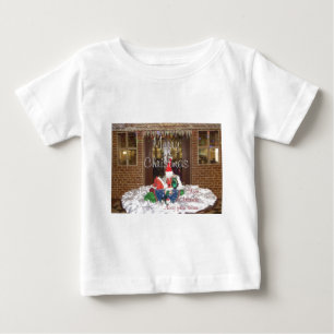Camiseta Para Bebê Feliz Natal Férias Longe de Casa