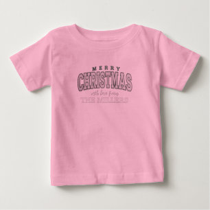 Camiseta Para Bebê Feliz Natal Festa Familiar Personalizada 2025