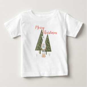 Camiseta Para Bebê Feliz Natal Gnome Adorável Combinando
