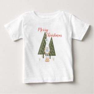 Camiseta Para Bebê Feliz Natal Gnomo Correspondente