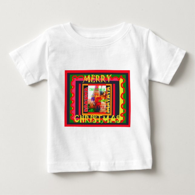Camiseta Para Bebê Feliz Natal O mundo à minha volta é feliz (Frente)