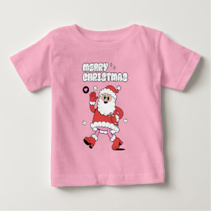 Camiseta Para Bebê Feliz Natal - Papais noeis de Groovy Strut