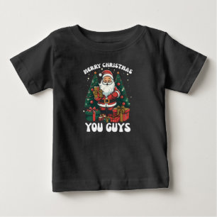 Camiseta Para Bebê Feliz Natal Pessoal Papai Noel
