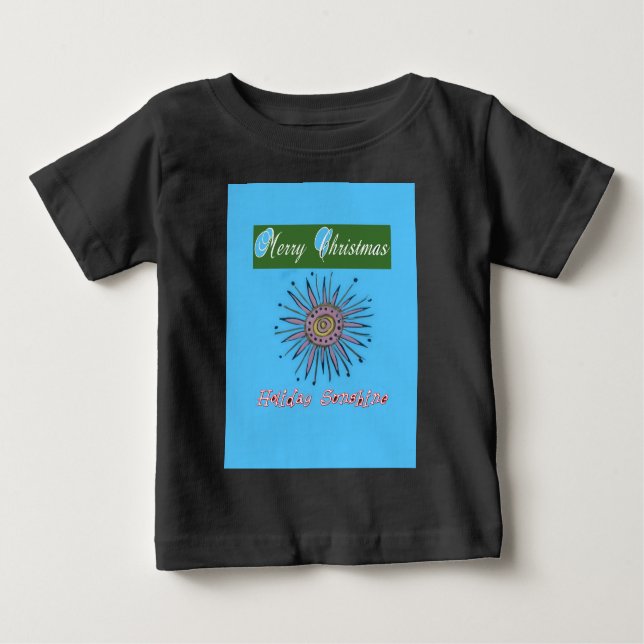 Camiseta Para Bebê Feliz Natal Sunshine Holiday.png (Frente)