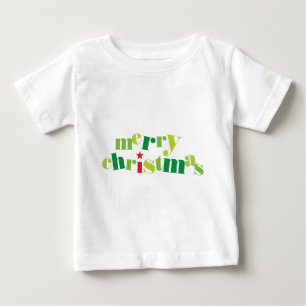 Camiseta Para Bebê feliz natalidade moderna de natal