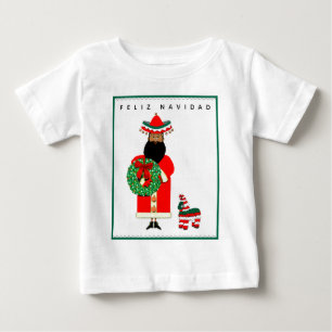 Camiseta Para Bebê Feliz Navidad T-Shirt