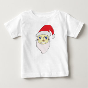 Camiseta Para Bebê Feliz Papai noel de Natal