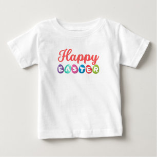 Camiseta Para Bebê Feliz Páscoa