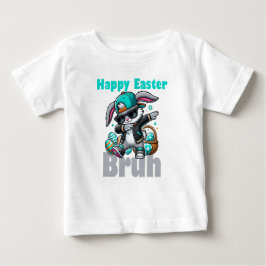 Camiseta Para Bebê Feliz Páscoa Bruh, Coelho da Páscoa Dabbing