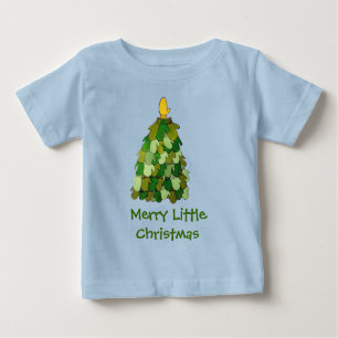 Camiseta Para Bebê Feliz Pequena Criança de Natal