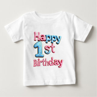 Camiseta Para Bebê Feliz primeiro aniversario - Feliz primeiro aniver