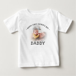 Camiseta Para Bebê Feliz Primeiro Dia dos Pais Papai Foto