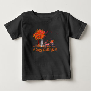 Camiseta Para Bebê Feliz Queda Yall Engraçado Cachorro Schnauzer Cic