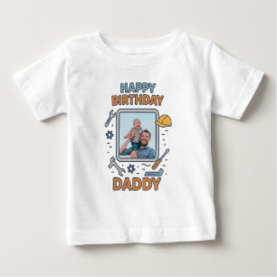 CAMISETA PARA BEBÊ FELIZ ROUPAS PERSONALIZADAS DE PAI DE ANIVERSÁRIO