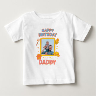 CAMISETA PARA BEBÊ FELIZ ROUPAS PERSONALIZADAS DE PAI DE ANIVERSÁRIO