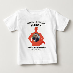 CAMISETA PARA BEBÊ FELIZ ROUPAS PERSONALIZADAS DE PAI DE ANIVERSÁRIO