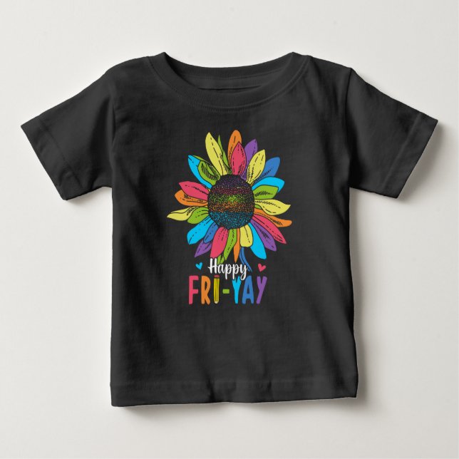 Camiseta Para Bebê Feliz sexta-feira de sexta-feira toma diversão, pr (Frente)