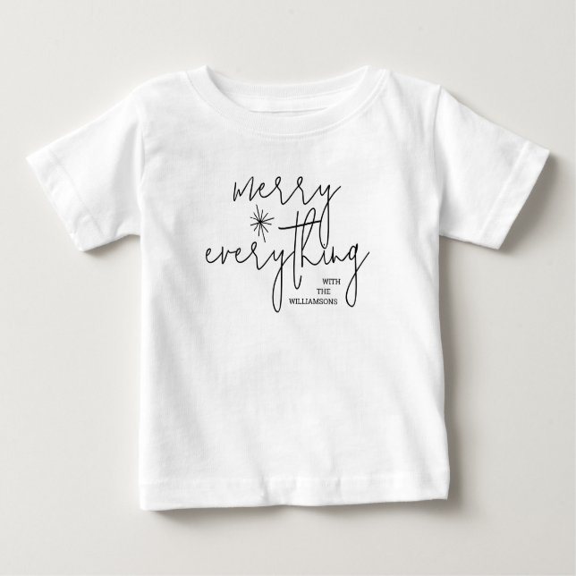 Camiseta Para Bebê Feliz Tudo Natal (Frente)