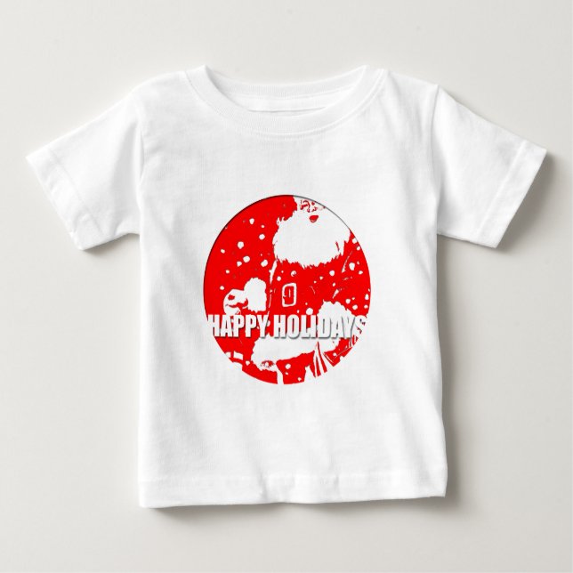 Camiseta Para Bebê Felizes Férias - Papai Noel - (Frente)
