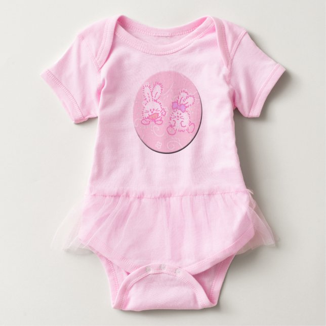 Camiseta Para Bebê Felpudo Cotton Tail Bunnies (Frente)