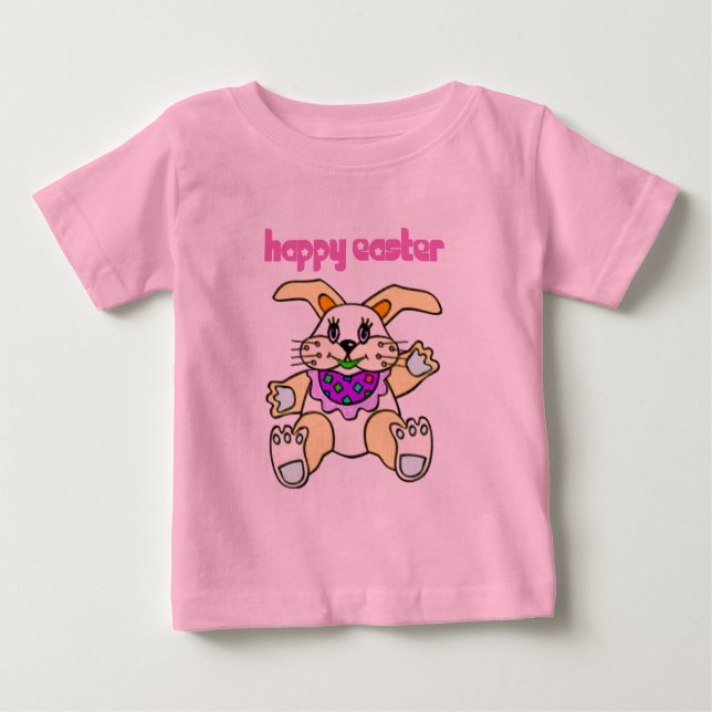 Camiseta Para Bebê Felz pascoa (Frente)