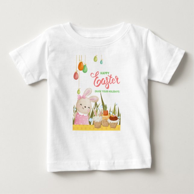 CAMISETA PARA BEBÊ FELZ PASCOA (Frente)