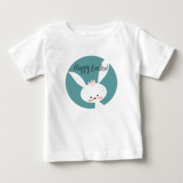 Camiseta Para Bebê Felz pascoa (Frente)