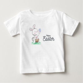 Camiseta Para Bebê Felz pascoa Bunny