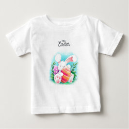 Camiseta Para Bebê Felz pascoa Bunny