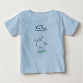 Camiseta Para Bebê Felz pascoa Bunny