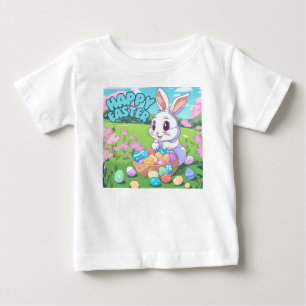 Camiseta Para Bebê Felz pascoa - Coelhinho da Páscoa
