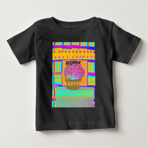 Camiseta Para Bebê Felz pascoa. Fique abençoado como sempre