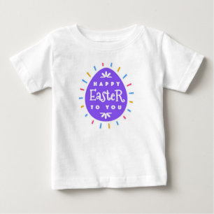 Camiseta Para Bebê  Felz pascoa para você Ovo de Páscoa 
