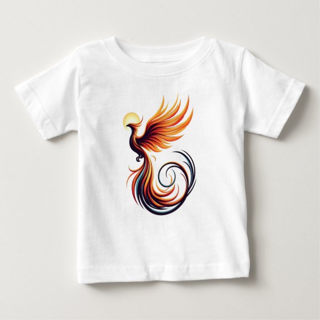 Camiseta Para Bebê Fênix Fiery Kids T-Shirt (Frente)
