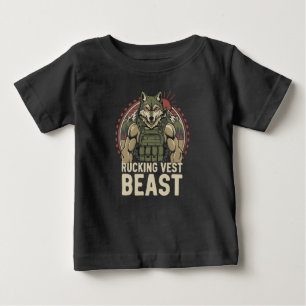 Camiseta Para Bebê Fera do Colete de Rucking