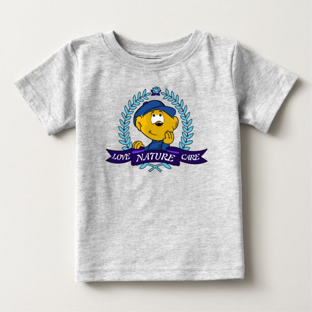 Camiseta Para Bebê Ferald | Amar a natureza (Frente)