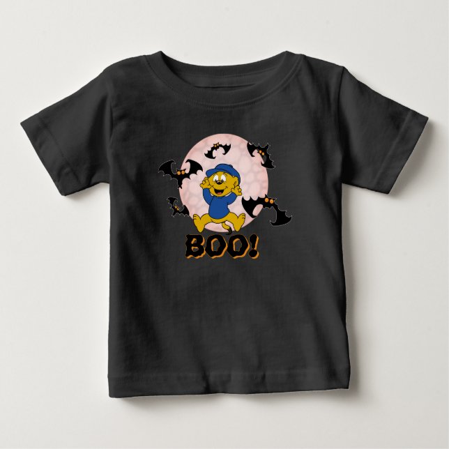 Camiseta Para Bebê Ferald Assustando Os Morcegos (Frente)