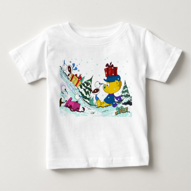 Camiseta Para Bebê Ferald Christmas (Frente)