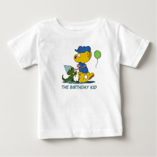 Camiseta Para Bebê Ferald e o bebê Lizard Birthday Kid