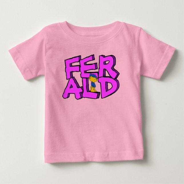 Camiseta Para Bebê Ferald Em Seu Nome T-Shirt (Frente)