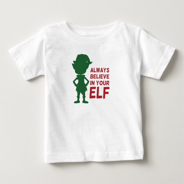 Camiseta Para Bebê Feriado De Natal Bonito Pareceu Engraçado (Frente)