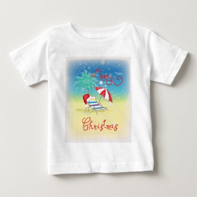 Camiseta Para Bebê Feriado de Natal da Flórida-Whimsical (Frente)