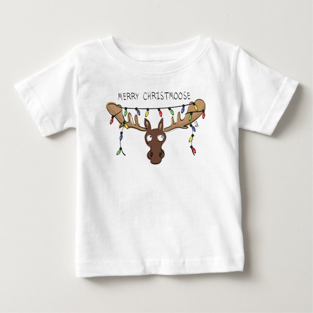 Camiseta Para Bebê Feriado Engraçado e Bonito de Natal (Frente)