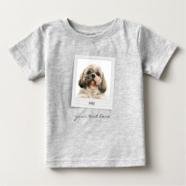 Camiseta Para Bebê Feriado Personalizado do Quadro de Fotos de Aniver