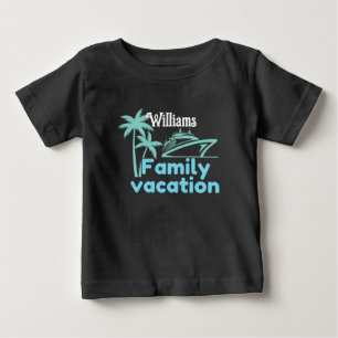 Camiseta Para Bebê Férias de Cruzeiro Tropical