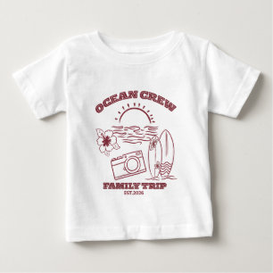 Camiseta Para Bebê Férias de reunião familiar na praia